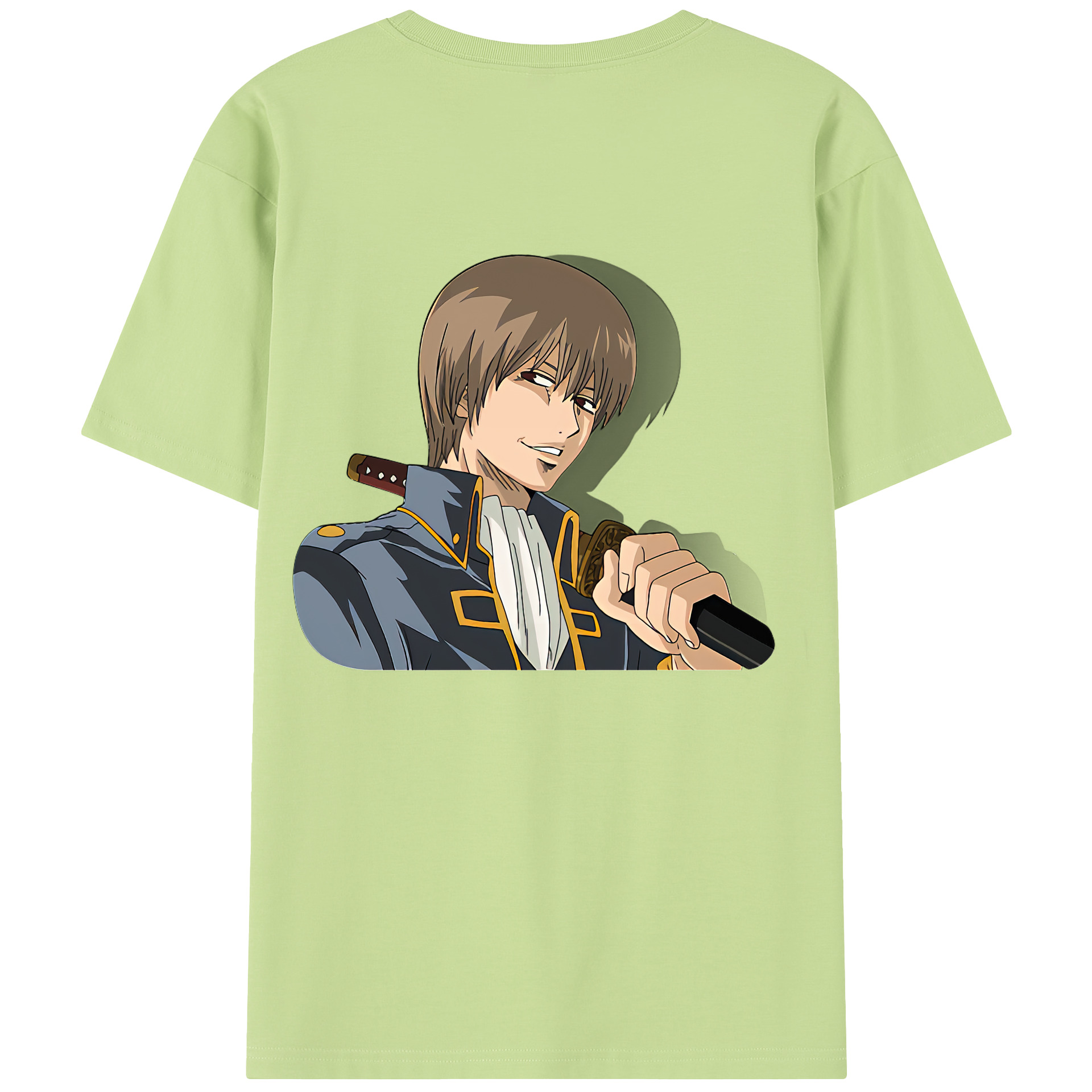 （画像用） ぎんたま 坂田銀時（さかたぎんとき） 神楽 志村新八（しむら しんぱち） GINTAMA Sakata Gintoki Kagura Shimura Shinpachi 綿100％半袖Tシャツ（背面プリント）